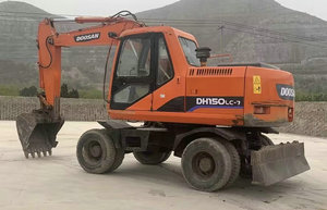 Excavadora usada de neumáticos DOOSAN, hecha en Corea, precio barato, 15 toneladas Dh150, excavadora de ruedas hidráulica mediana a la venta - Product Image 3