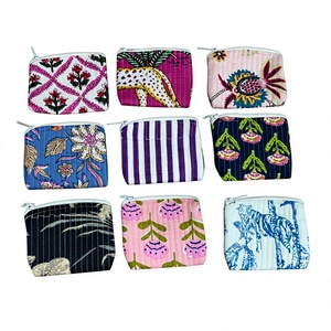 Handmade Quilted Fabric Zipper Pouches, Floral <b>Small</b> Cotton Coin <b>Purse</b>, Unique Gifts, Makeup Storage <b>Purse</b> organizer, teacher - Product Image 1