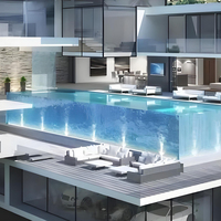 Feuilles d'acrylique transparentes épaisses de 120 mm Xinxunlin Zhejiang OEM pour fenêtre de piscine