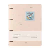 Classeur A4 à 4 anneaux, couverture souple, feuilles mobiles, dossier détachable, carnet de notes, logo personnalisé pour le bureau