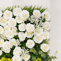 Panel floral de seda hilada personalizado de alta calidad hecho a mano 3D Pared de flores artificiales para decoración de boda flor de fondo de escenario