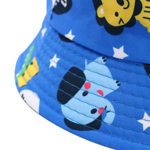 Été Printemps Soleil Fille Garçon Enfant Bébé 54cm Mignon Imprimé Double Côtés Casquette Cartoon Panama Fisherman Hats Children Bucket Hat - Product Image 6