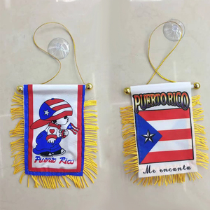 Drapeau national <span class=keywords><strong>de</strong></span> Porto Rico double face personnalisé <span class=keywords><strong>de</strong></span> 3x5 pouces petit drapeau <span class=keywords><strong>de</strong></span> fanion <span class=keywords><strong>de</strong></span> miroir <span class=keywords><strong>de</strong></span> voiture avec ventouse et <span class=keywords><strong>glands</strong></span> - Product Image 3