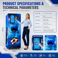 Machine de nettoyage, de lavage, de désinfection et de séchage automatique de casques de moto