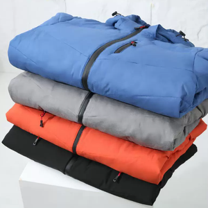 Chaqueta de Invierno con Capucha para Hombre, con Relleno de Algodón, Cierre Frontal, Bolsillos, Impermeable, Transpirable, Cálida para el Invierno - Product Image 3