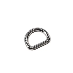 Logo personalizzato riciclato anello a d in metallo accessori borsa fai-da-te fibbia ad anello a d per borsa