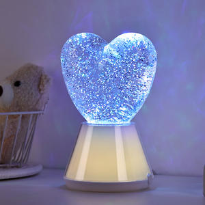 Оптовая продажа, Любовный сенсорный ночник, USB зарядка, силиконовая романтическая лампа в форме сердца, светодиодная настольная лампа для украшения спальни - Product Image 4