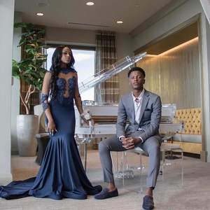 2025カスタムメイドブラック女の子フォーマルマーメイドプロムドレスカクテルパーティーイブニングドレスVestid De Noviaホットセール - Product Image 3