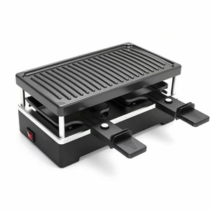 Grill <span class=keywords><strong>Raclette</strong></span> Électrique <span class=keywords><strong>2</strong></span> <span class=keywords><strong>Personnes</strong></span> 450W Compact pour Table, Plaque Antiadhésive Amovible, Barbecue d'Intérieur Sans Fumée pour Fêtes à Domicile - Product Image 2