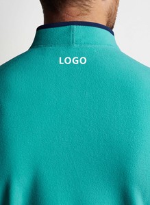 OEM Marca Calidad 250GSM Slim Fit Golf Pullover Color sólido 1/4 Cremallera para hombres Logotipo personalizado Invierno Soport Quarter Zip Pullover - Product Image 6