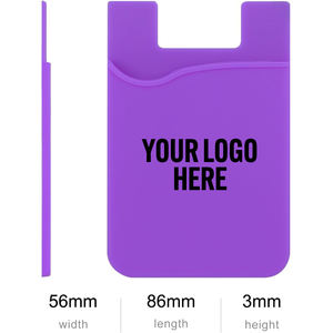 Cadeau Promotion Porte-cartes de téléphone en silicone Porte-cartes de téléphone Portefeuilles avec logo personnalisé - Product Image 4