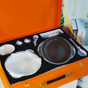 ชุดอาหาร Black Line Cooker ชุดชามและจานเซรามิก ชุดอาหารมินิมอล ชุดถ้วยเซรามิกสไตล์ตะวันตก โบนไชน่า - Product Image 4