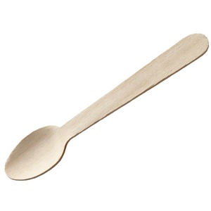 Cucchiaio Monouso con Manico Lungo, Cucchiaio in Legno, Coltello, Forchetta, Cucchiaio per Dessert, Torte e Gelato, Stoviglie Biodegradabili in Betulla - Product Image 5