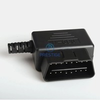Conector OBD2 Macho de 16 Pines en Ángulo Recto para Cable de Diagnóstico de Vehículos, Programación de ECU