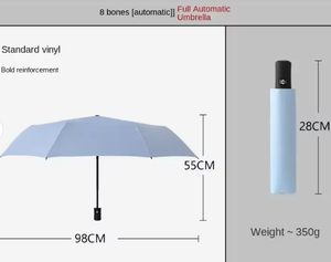 LS08 Classic Groothandel Promotionele 3-voudige UV Automatische Pongee 97cm Paraplu Regen Winddicht Zonnescherm Aangepaste Logo Bedrijfsparaplu - Product Image 4