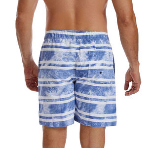 Pantaloncini da Spiaggia da Uomo ad Asciugatura Rapida, Costume da Bagno Personalizzato a Righe, Taglie Forti, Shorts Casual da Surf - Product Image 2