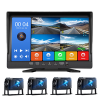 Enregistreur vidéo numérique (DVR) 4 canaux 10,1 pouces pour camion, avec caméra de recul 4 broches et moniteur de vision arrière pour bus, camping-car, remorque, camion