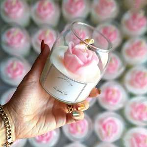 Velas Aromáticas Decorativas Personalizadas con Forma <span class=keywords><strong>de</strong></span> Flor, Lindas y Perfumadas, para Cumpleaños, Bodas, Día <span class=keywords><strong>de</strong></span> la Madre, San Valentín - Product Image 2