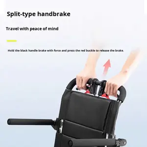 Portable Package Size Aluminum Min Lightweight Airplane Attendant Aisle <b>Wheelchair</b> Wholesale Cheap <b>Price</b> - Product Image 4