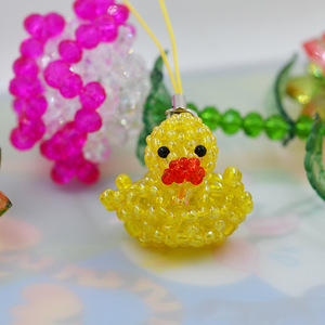 Grossi ornamenti pendenti di anatra gialla classici ricamati Unisex Thermos tazza ciondolo animale zodiaco marino luce a sospensione - Product Image 2