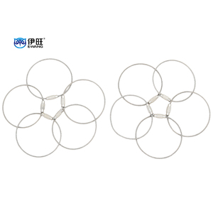 พวงกุญแจเชือกลวดสแตนเลสสตีลเงิน120มม. ดีไซน์แฟชั่นจาก ewang - Product Image 1