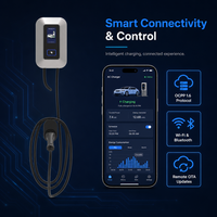 Nouvelle station de recharge pour véhicules électriques NECS murale pour garage domestique 7kW 11kW 22kW AC Type2 32A 16A IP55 CE WiFi OCPP RFID Câble 5M