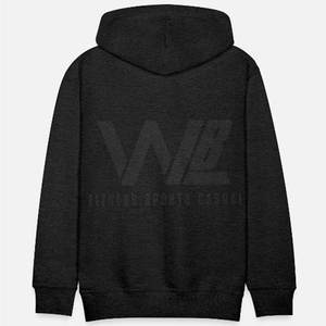 Streetwear Regular Fit Drop Shoulder Hoodie Straight Vintage Washed con bolsillos de canguro Bellamente impreso 100% algodón invierno - Product Image 2