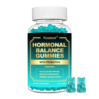 OEM Private Label Suiker Vrij Veganistische Hormonale Balans Gummies voor Vrouwen 7-in-1 PMS Menopauze Stemming Spijsvertering Supplement met Probiotica