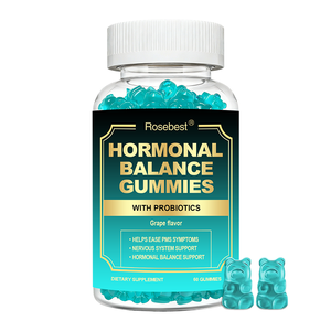Gomitas Veganas Sin Azúcar de Marca Privada OEM para el Equilibrio Hormonal Femenino 7 en 1, Suplemento para el Estado de Ánimo, la Menopausia y la Digestión con Probióticos - Product Image 1
