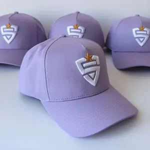 3d nakış özel Logo ile erkekler için toptan ucuz 5 Panel beyzbol kapaklar pamuk beyzbol şapkaları