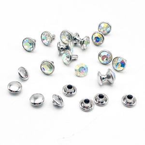 Clous tubulaires colorés pour accessoires de vêtements DIY, pièces de sacs avec strass et rivets pour vêtements - Product Image 3