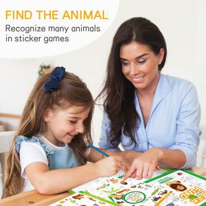 Atractivo Juguete Educativo, Libro de Actividades para Niños de 3 a 5 Años, Mi Primer Libro de Pegatinas de Animales para Buscar y Encontrar - Product Image 2