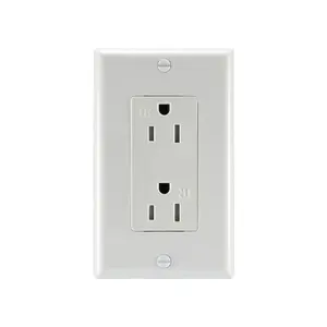 Receptacle US 15 Amp Commercial Grade American Tamper Resistant Self Grounding Duplex Outlet Receptacle Wall Outlet Socket Outlet