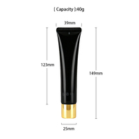 Tube souple vide en PE avec long bec, imprimé sur mesure, pour crème contour des yeux, BB crème, écran solaire, soins de la peau, emballage cosmétique à marque privée