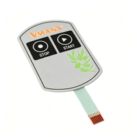 VMANX Clavier tactile à membrane en silicone personnalisé, bouton marche/arrêt, panneau de commande pour blender, presse-agrumes, petit électroménager