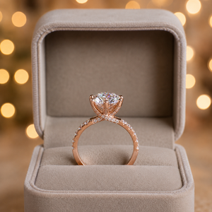Anello di fidanzamento scintillante a sei punte per donna, elegante gioiello da dito per proposta di matrimonio - Product Image 6