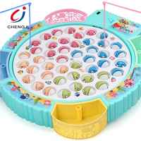 Mainan Pancing Anak-Anak Chengji Berkualitas Tinggi Harga Murah, Mainan Pancing Elektrik Baru dengan Musik dan Rotasi
