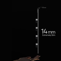 Prise coulissante ultra-fine avec interrupteur individuel et lumière LED 16A, rail d'alimentation mobile