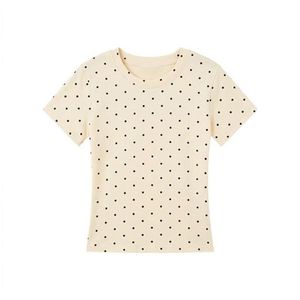 RUICHI T-shirt Corta Estiva da Donna con Stampa Stelle, in Tessuto a Costine Pre-ristretto da 230GSM, Girocollo, Manica Corta Modellante - Product Image 6