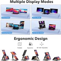 2025 moniteurs pliables S6 15.6 "1080P FHD double écran Extender Compatible Mac/Windows ordinateur portable séparateur d'écran Ultra-Portable