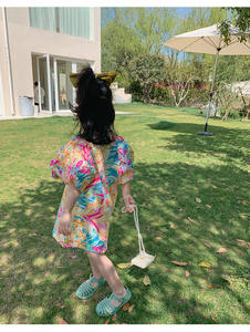 Ropa para Niñas de 2 a 6 Años, Vestido de Princesa con Mangas Abullonadas y Flores, Nuevo Modelo 2021 - Product Image 6