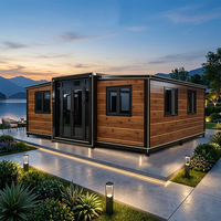 Casa Contenedor Expandible de Lujo con Doble Ala, Estructura de Acero Galvanizado, Casa Prefabricada Pequeña para Vacaciones