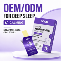 Bandes de sommeil à la mélatonine et à la L-théanine, film oral à dissolution rapide, sommeil profond et relaxation, complément sans sucre, marque privée OEM ODM