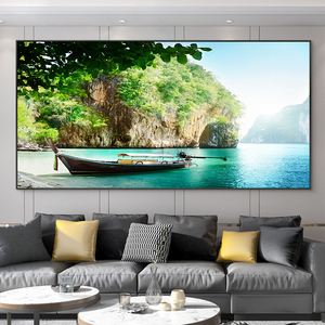 جزيرة فوكيت تايلاند المناظر الطبيعية في الفن المناظر الطبيعية الجبلية المناظر البحرية يطبع صورة لديكور غرفة المعيشة - Product Image 5