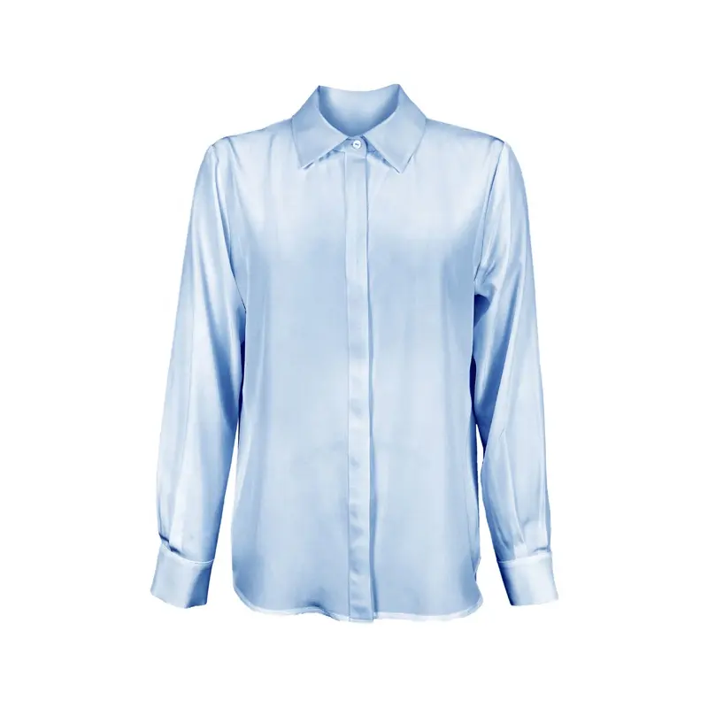 2022 New Design Hot Sales Classical ElegetantWomen'S Fashionable Solid 100% Silk 16MM Cdc woven Shirt ODM & OEM Service