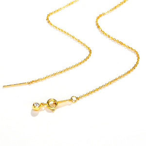 Adjustable <b>Necklace</b> <b>Chain</b> With Ball Pendant For Jewelry Making Metal Plated Round DIY Accessories - Product Image 2