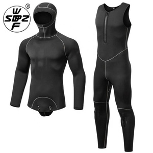 Traje de <span class=keywords><strong>Neopreno</strong></span> de <span class=keywords><strong>2</strong></span> Piezas Personalizado, Manga Larga, para <span class=keywords><strong>Surf</strong></span>, Natación, Buceo, Unisex, OEM/ODM, 3mm de Grosor, Impermeable y Transpirable, Gran Venta - Product Image 1