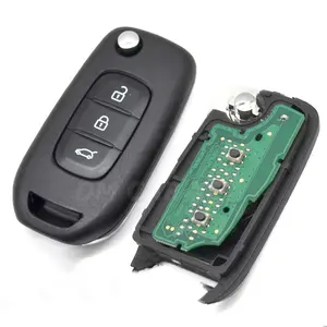 DMKEY折叠遥控汽车钥匙3按钮4A芯片434Mhz，适用于雷诺卡贾尔·梅甘4 Captur符号翻转钥匙扣