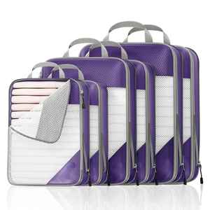 6 Pack Travel Storage Cubes <b>Luggage</b> Organizers/Waterproof Travel Bags - Product Image 2