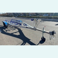 Remorque de bateau en aluminium HOIRO à double essieux robuste de 27 pieds, rouleaux oscillants, frein hydraulique, VIN&DOT&CE, transporteur de bateau de pêche, 2835 kg